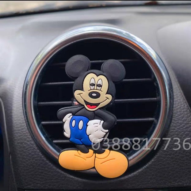 Sáp thơm ô tô cài cửa gió hình chuột Mickey, khủng long
