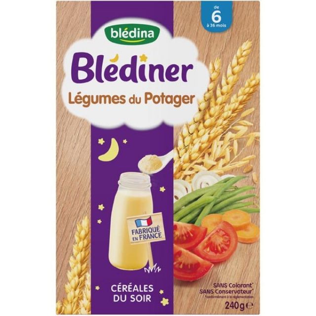 Bột pha (lắc) sữa Blediner 250g ban đêm 6m - 8m+
