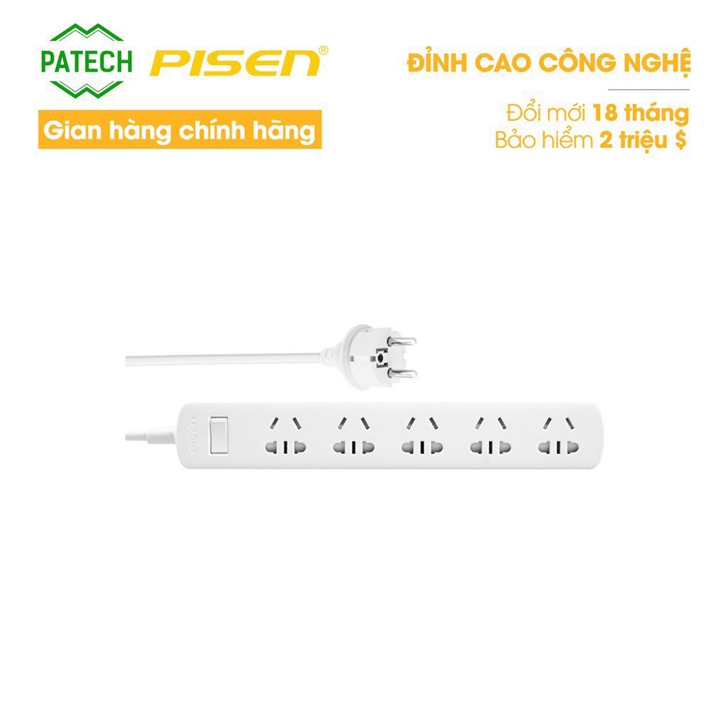 Ổ cắm điện Pisen 005(EP)(5x AC) - Hàng chính hãng