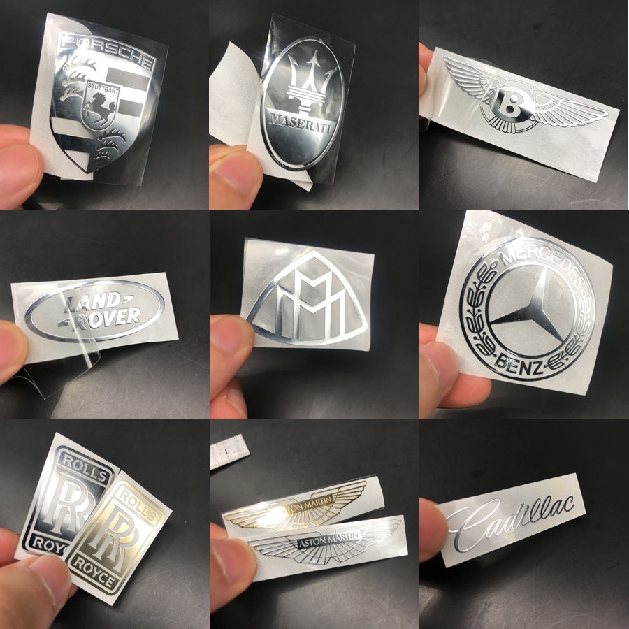 Miếng dán trang trí logo Porsche Benz BMW Audi Aston Martin VOLVO Toyota Jaguar Cadillac Rolls Royce Maybach Honda