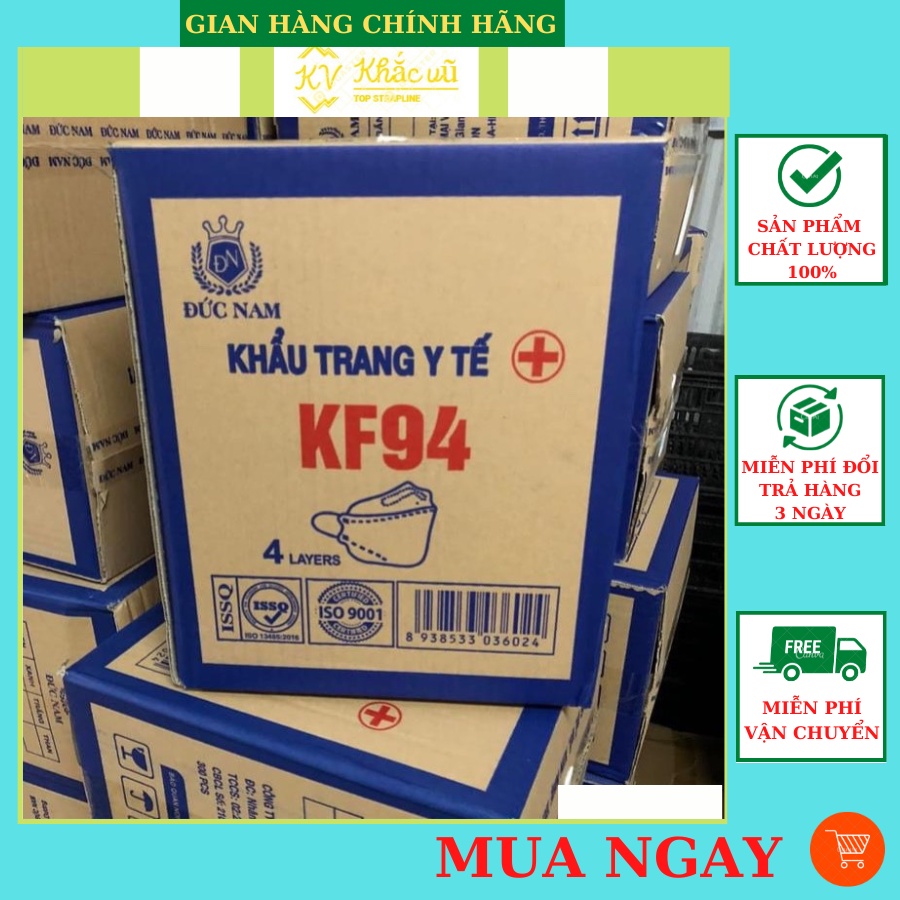 Thùng 300 Chiếc Khẩu Trang 4 Lớp KF94 ĐỨC NAM Chống Bụi Mịn - Kháng Khuẩn Hàng Cao Cấp Hàn Quốc
