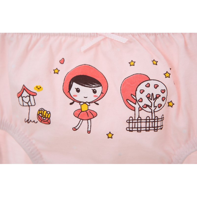 Set 5 quần xì trẻ em Hàn Quốc 100% vải cotton thoáng mát, an toàn cho sức khỏe mẫu Nấm Lùn TangMeng dành cho bé gái