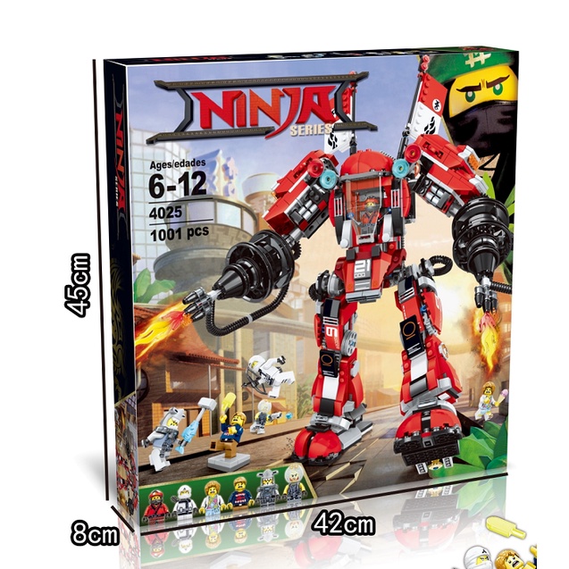 Đồ chơi lắp ráp Ninjago 70615 Người Máy Samurai Lửa Khổng Lồ của Kai ZM4025 Fire Mech