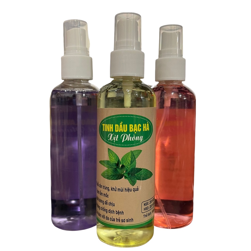 Chai 100ml Tinh Dầu Bạc Hà Xịt Thơm Phòng Hàng VN