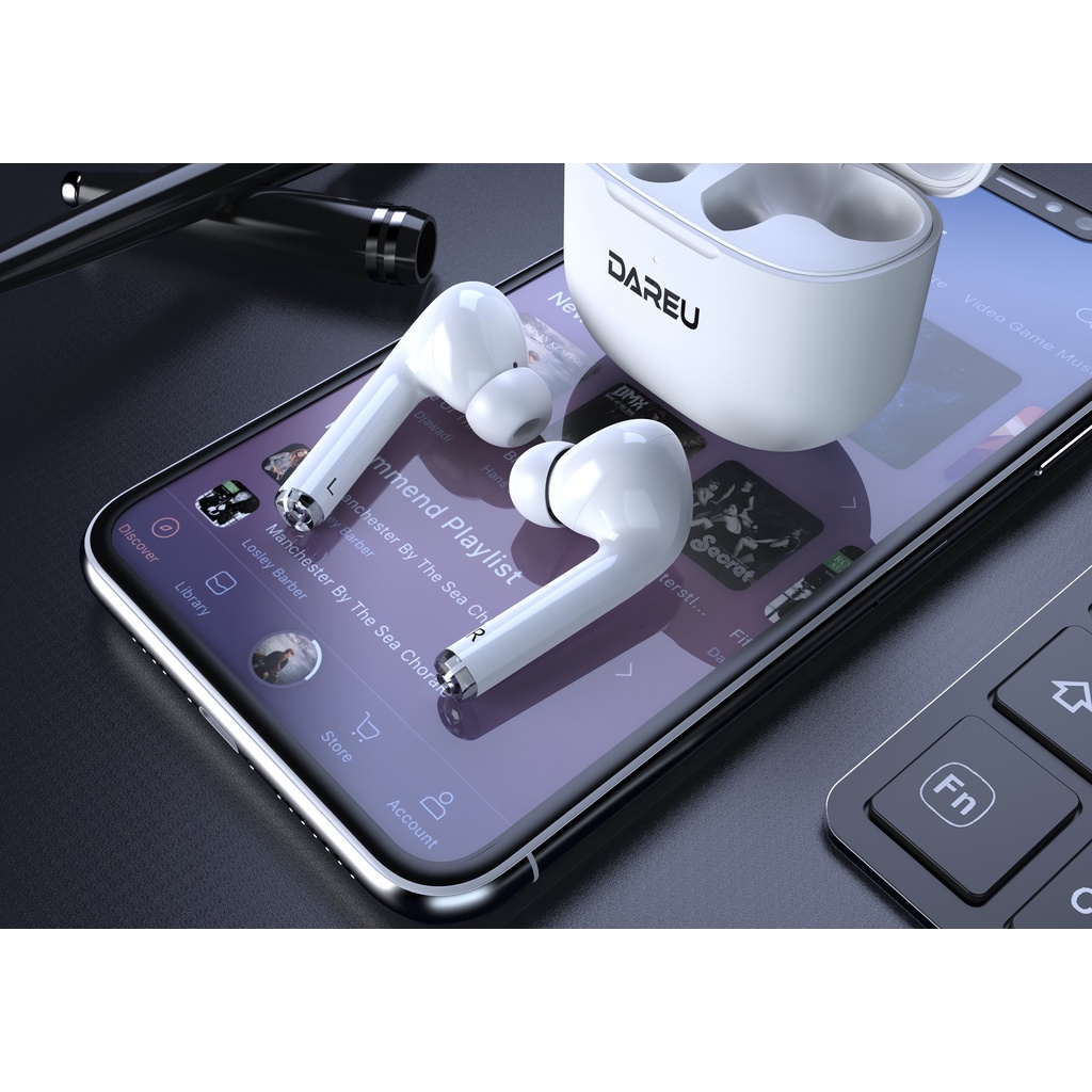Tai nghe không dây nhét tai True Wireless DAREU D5 TWS EARBUDS ANC / Bluetooth 5.0/ 400mAh/ IPX4