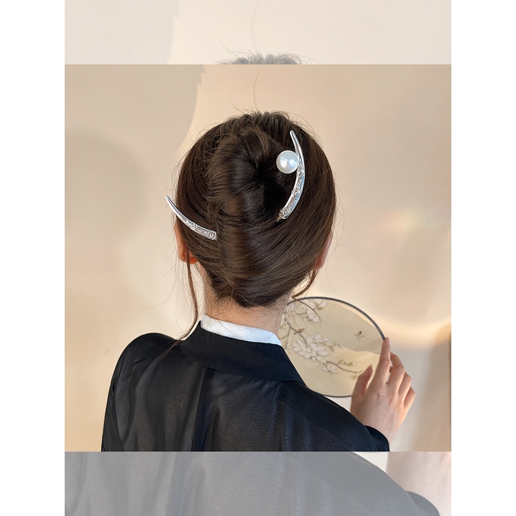 Trâm Cài Tóc Hình Mặt Trăng Phong Cách Hán Phục Cổ Điển Cho Nữ