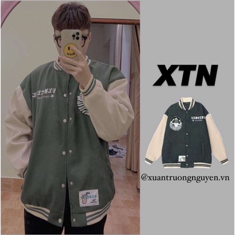 Áo khoác Bomber Varsity Jacket nam nữ Vencede thiết kế mới 2021