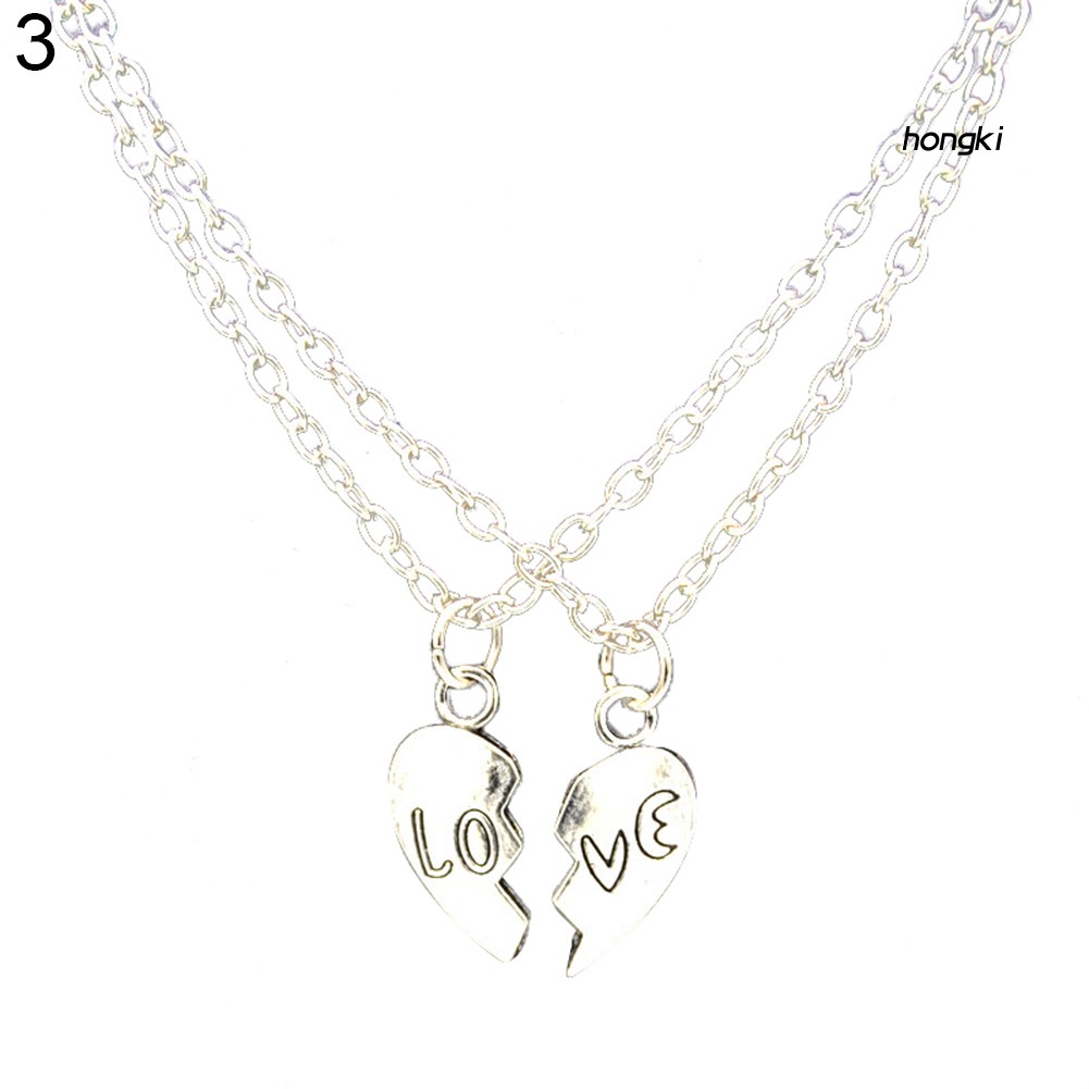 Bộ 2 vòng cổ Tình Bạn Mặt Hình Trái Tim Thời Trang Cho Cặp Đôi