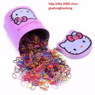 Hộp kitty chun buộc tóc ~ 2000 dây