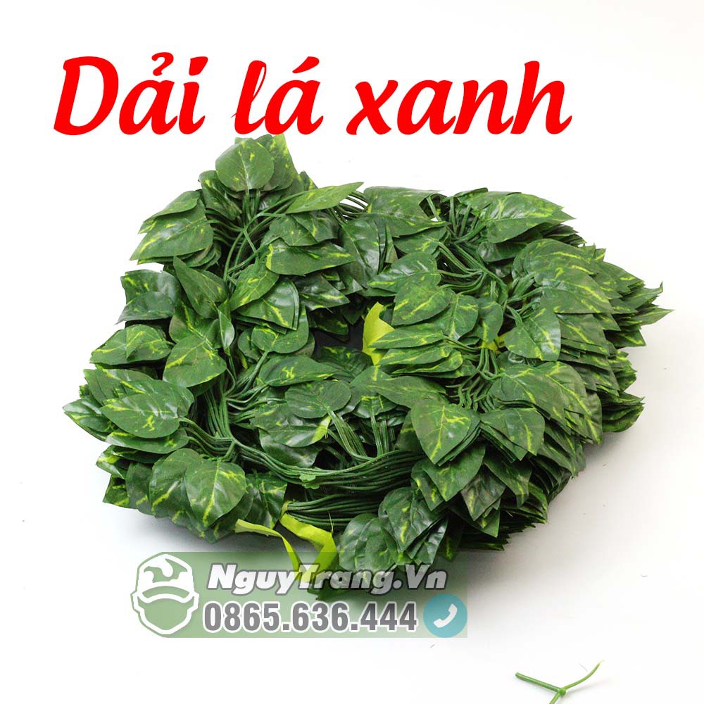 [12 dây/bó] Dây leo cây giả, dải cây giả lá nho xanh, dưa hấu dài 2m2 1 dây