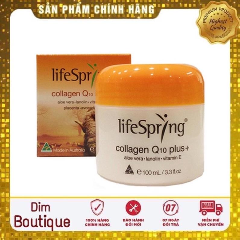 Kem Nhau Thai Cừu LifeSpring Collagen Q10 Plus Giữ Ẩm Mờ Thâm Nám Cho Da 100ml của Úc