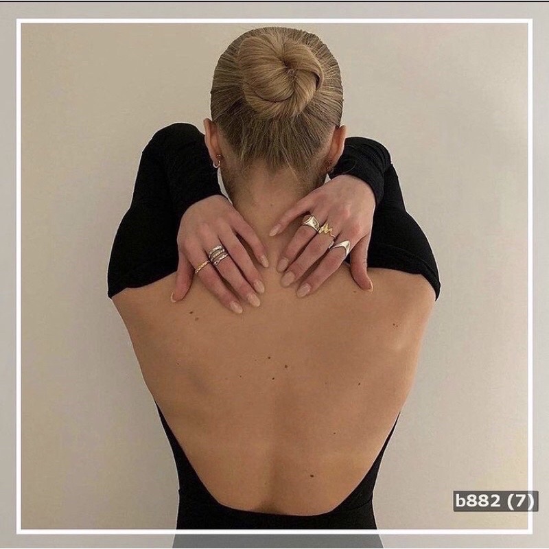 (SẴN) Bodysuit tay dài hở lưng sâu | BigBuy360 - bigbuy360.vn