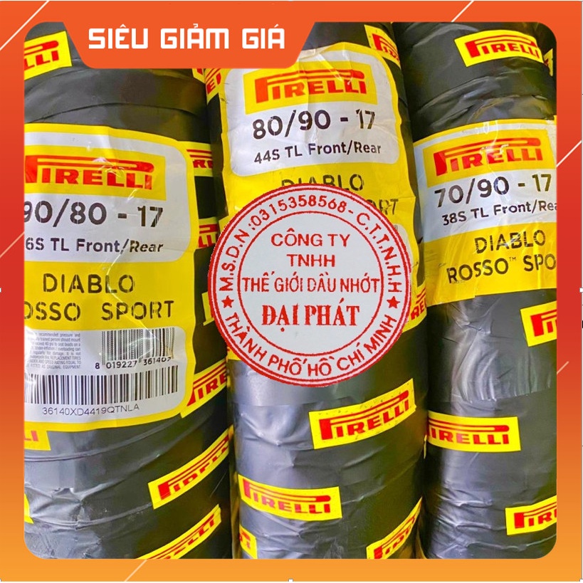 Vỏ Pirelli 120/70-17 Diablo Rosso Sport và các size vỏ khác cùng gai Rosso Sport