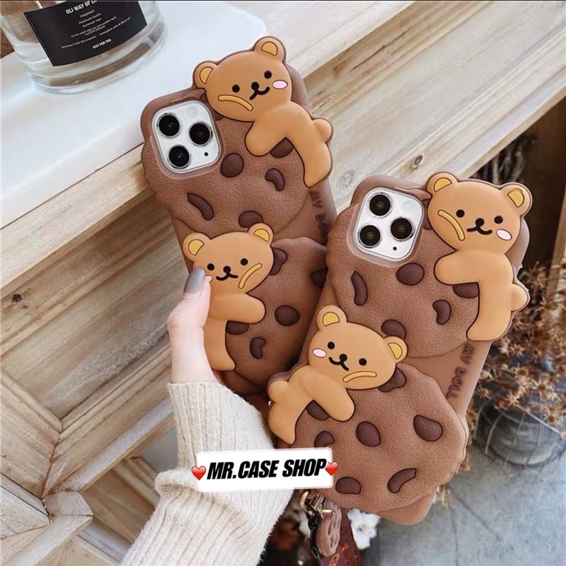 [ CÓ IP 13 ] Ốp lưng gấu nâu dolly su dẻo kèm dây đeo  cho 11/11pm/12/12promax13/13promax- Mr.Case