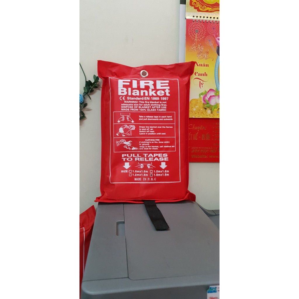 Mền chống cháy sợi thủy tinh 1m8x1m8