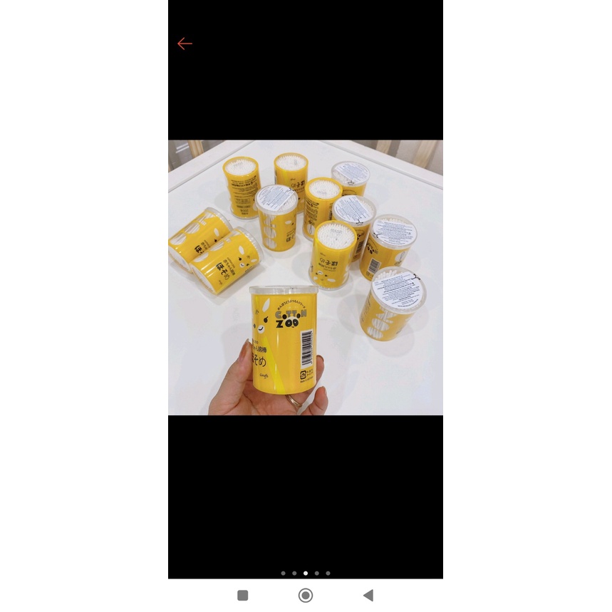 Tăm Bông Kobee Lọ Trẻ Em Sơ Sinh Hộp 200 Que Bông Tự Nhiên Đầu Siêu Nhỏ