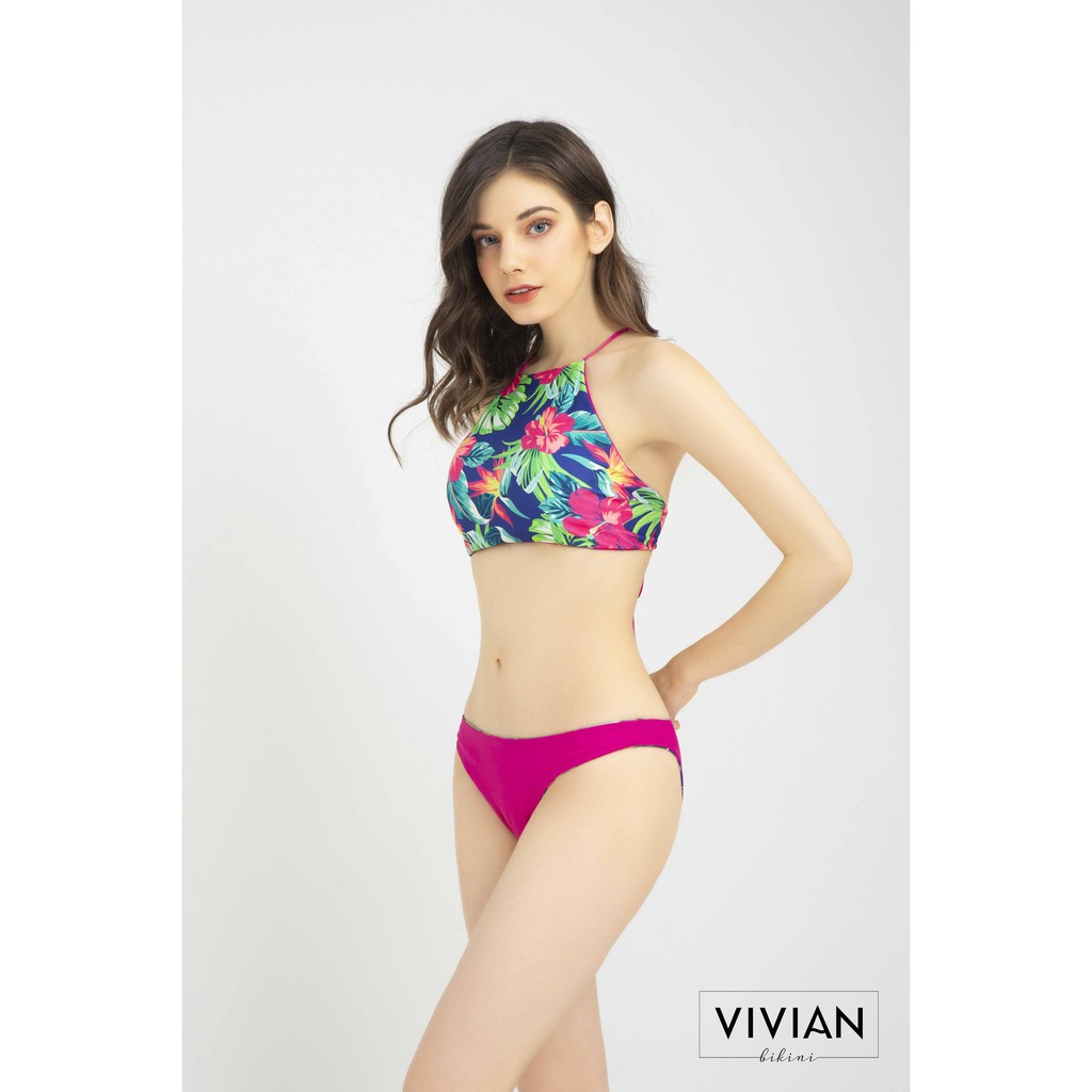 Áo bơi lẻ BIKINI PASSPORT kiểu yếm cột dây họa tiết - Xanh Indigo-VS143_IN | BigBuy360 - bigbuy360.vn