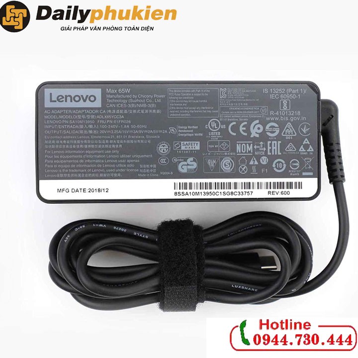 Sạc laptop Lenovo Yoga 910 91013IKB 65W