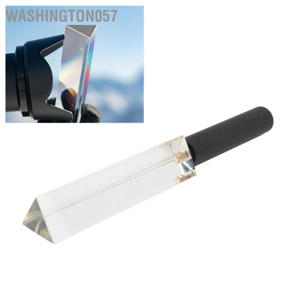 Washington057 1/4 Inch Optical Glass Triangular Prism Colorful Transparent Physics Teaching for Artistic Photo Effects Wedding