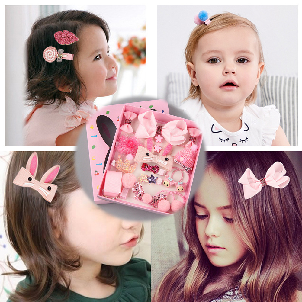 Set 18 Kẹp Tóc Xinh Xắn Dành Cho Bé Gái