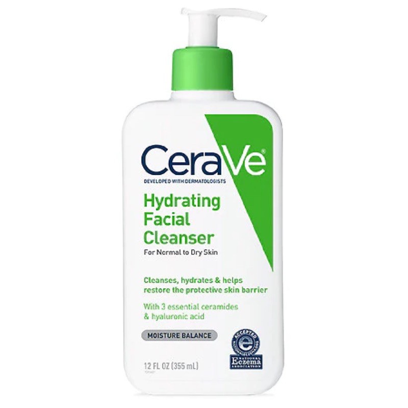 Sữa rửa mặt CeraVe CeraVe Hydrating Cleanser cho da thường và da khô (Hàng Mỹ)