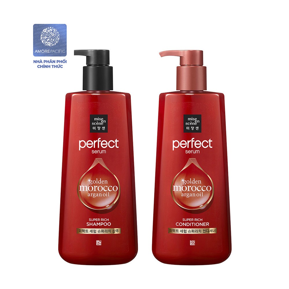 COMBO Gội Và Xả Mise En Scene Perfect Serum Shampoo And Conditioner 680ml/chai