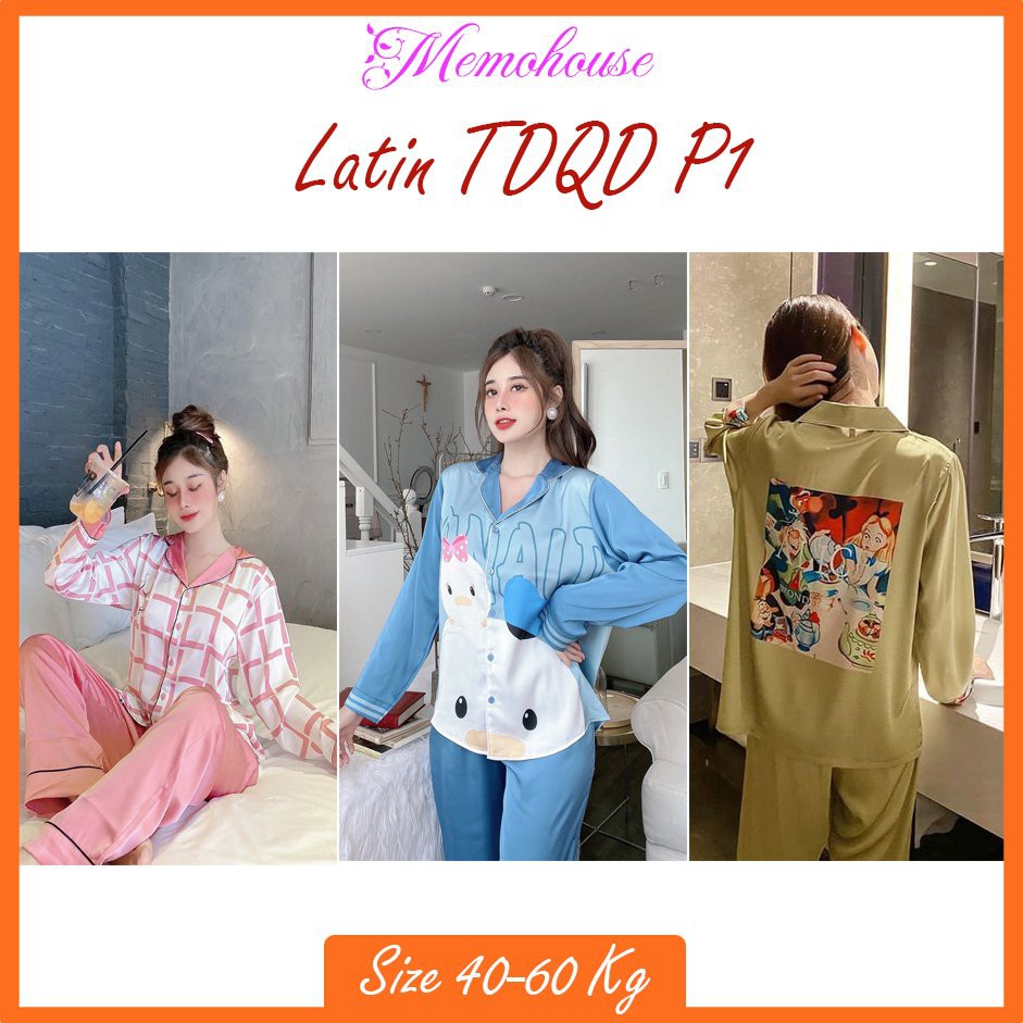 Đồ Mặc Nhà Pijama Lụa Latin hàng cao cấp TDQD Freesize - HÀNG THIẾT KẾ