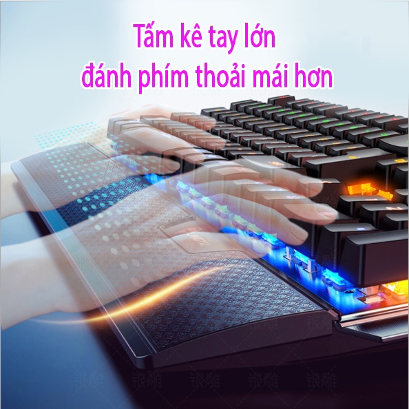 Bàn Phím Cơ Gaming K100 - Bàn Phím Máy Tính Cơ Thiết Kế Hợp Kim Nhôm Bền Bỉ Với Full Size 104 Phím Cơ Cao Cấp - K1357