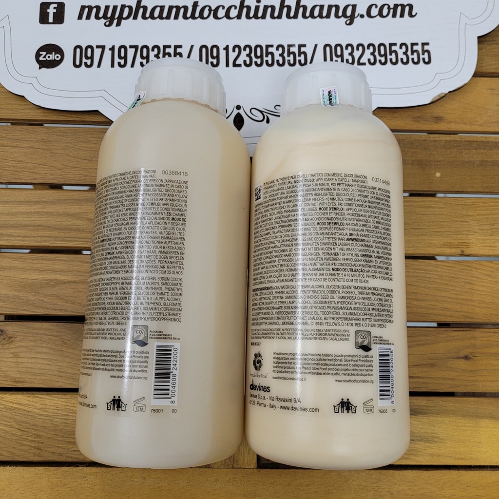 DẦU GỘI XẢ DAVINES NOUNOU 1000ML