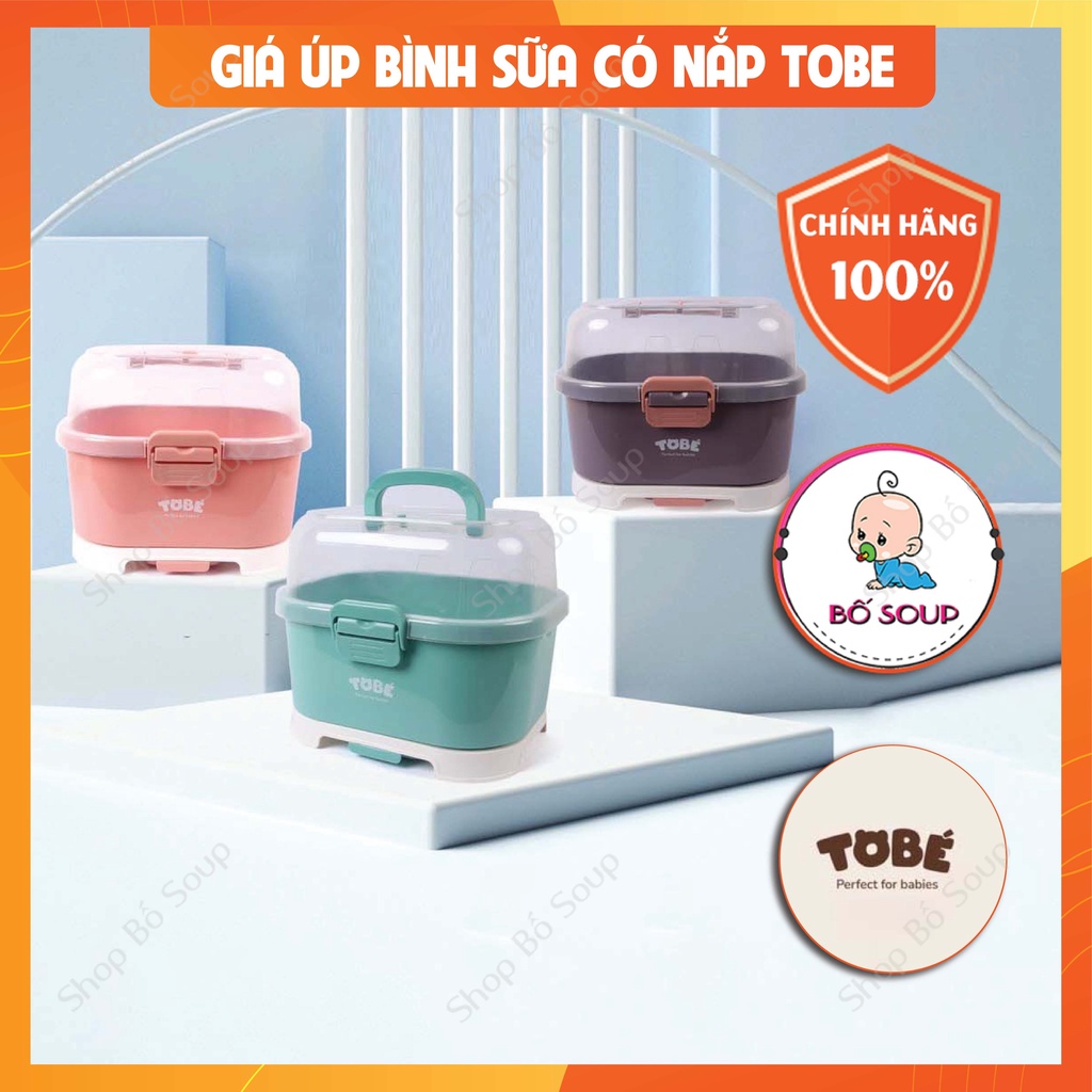 Giá úp bình sữa có nắp đậy Binky chất liệu cao cấp Shop Bố Soup