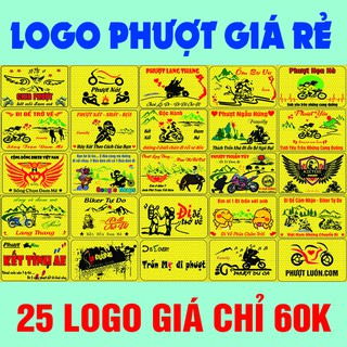 siêu combo 25 logo tem phượt phản quang