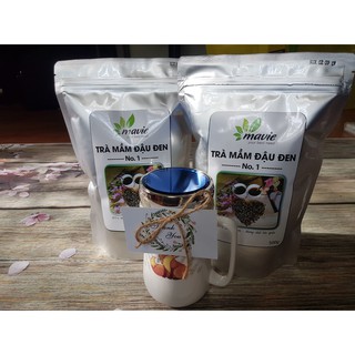 COMBO: MUA 1kg trà mầm đậu đen Mavie TẶNG 1 cốc sứ giữ nhiệt nắp gương siêu xinh xắn và tiện dụng