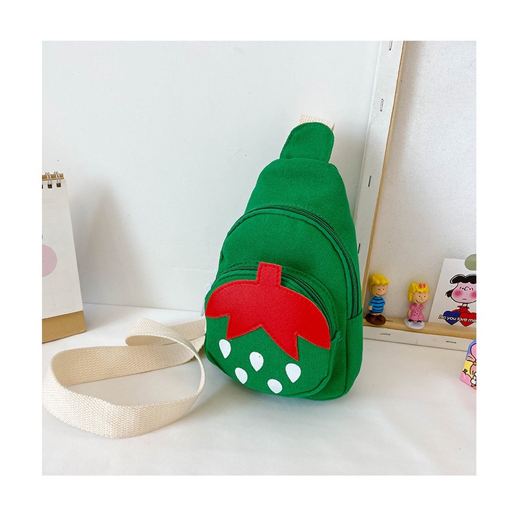 Túi Đeo Chéo Ngực Vải Canvas Mini Hình Thỏ Dễ Thương Cho Bé Gái