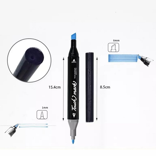 [Cùng Con Tập Vẽ] Bút Marker Touch Cao Cấp Mới 48 Màu Tươi Sáng Cho Bé Tập Tô Màu