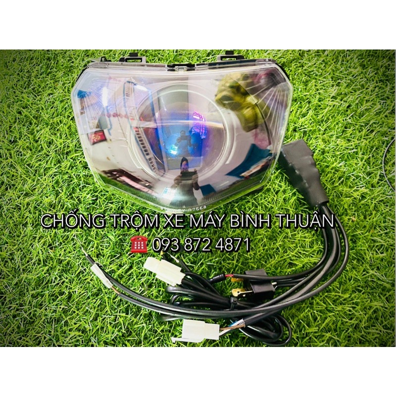 Full Bi Led Titan Black lên choá Suzuki Axelo125