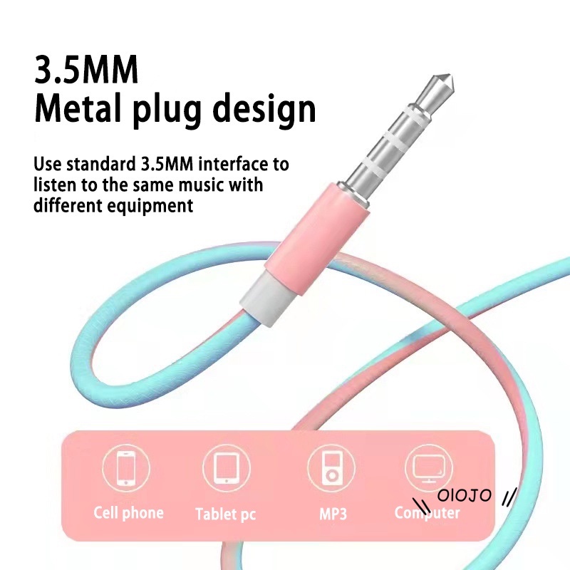 Tai nghe nhét tai có dây cổng 3.5mm thiết kế mới nhiều màu sắc