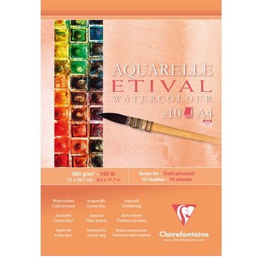 Sổ Giấy Vẽ Màu Nước Aquarelle Etival 300gsm (10 tờ/quyển)