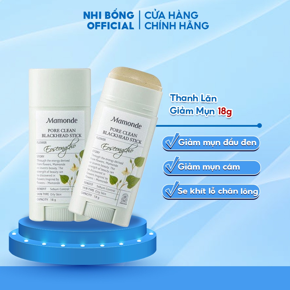 Thanh Lăn Hỗ Trợ Giảm Mụn Đầu Đen Mamonde Pore Clean Blackhead Stick Hàn Quốc 100ml