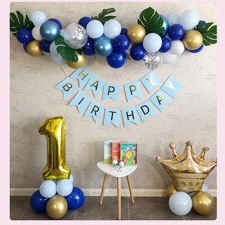 COMBO set trang trí sinh nhật, quà tặng sinh nhật đi kèm dây Happy Birthday và 50 bóng bay, trang trí sinh nhật cho bé
