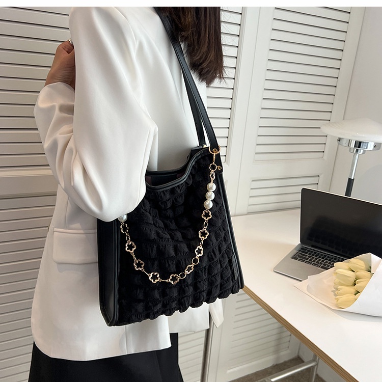 Túi Đeo Vai Cỡ Lớn Họa Tiết Kẻ Sọc Thời Trang Dễ Phối Đồ Cho Nữ