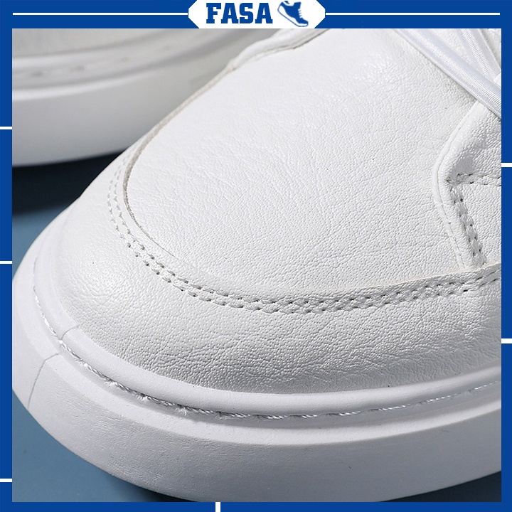 Giày sneaker nam trắng tăng chiều cao chất da PU cao cấp kiểu dáng Giày thể thao trẻ trung FASA STORE