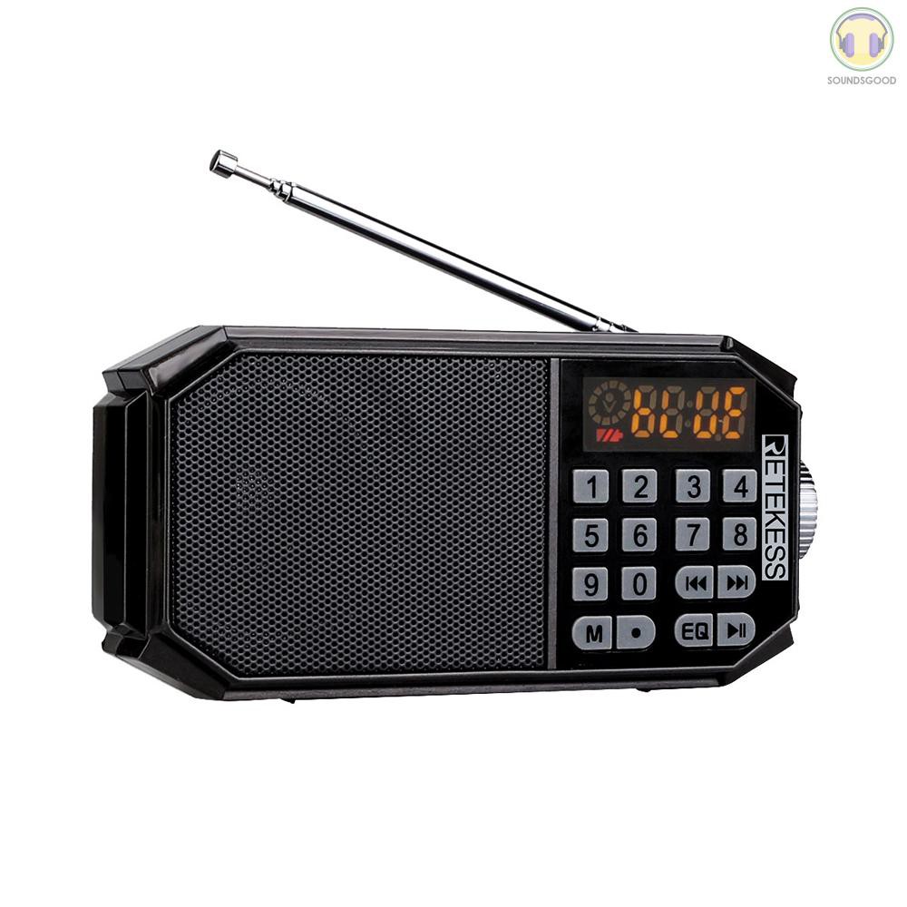 Máy Nghe Nhạc Mp3 Retekess Tr610 Fm Radio Kỹ Thuật Số Bluetooth Có Màn Hình Led Hiển Thị