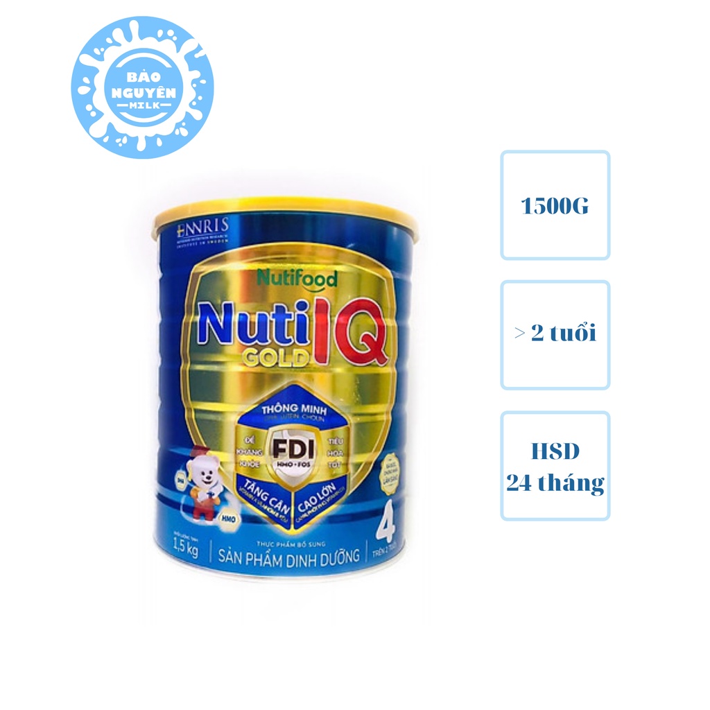 Sữa Bột Nuti IQ Gold Step 4 1,5 kg (Cho trẻ từ 2 - 6 tuổi)
