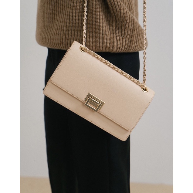 CNK TÚI XÁCH KHÓA GẬP KÈM TÚI HÃNG CÓ ẢNH THẬT BAO CHẤT DA ĐẸP SALE 07/07