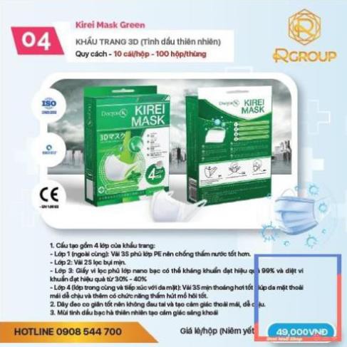 Combo 5 hộp Khẩu trang 3D tinh dầu bạc hà thiên nhiên Doctor K - Chống say xe – 10 cái/hộp | BigBuy360 - bigbuy360.vn