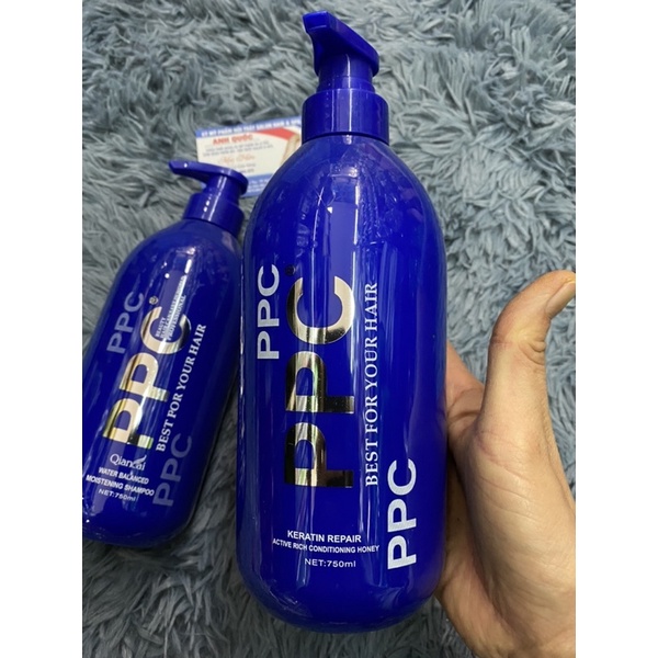gội xả phục hồi tóc hư tổn ppc xanh