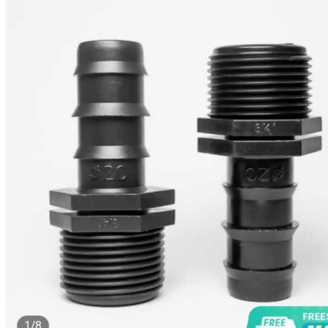 Nối ống PE 16MM ra ren ngoài 21mm PVC- Hệ thống tưới phun mưa