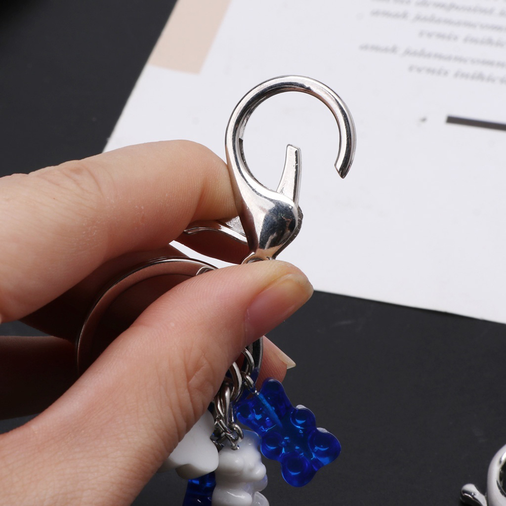 Móc Khóa Kim Loại Hình Gấu Nhiều Màu Dễ Thương