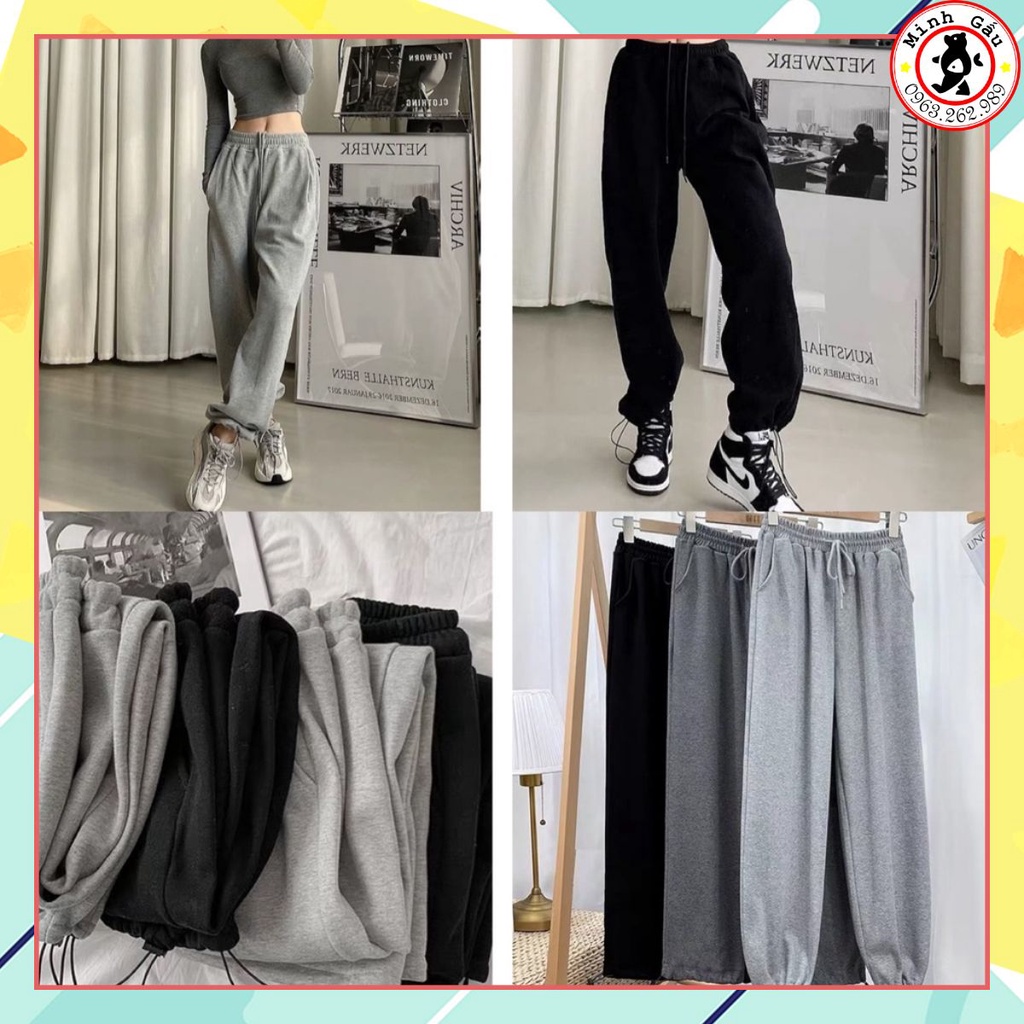 Quần chốt gấu ,quần nỉ unisex điều chỉnh
