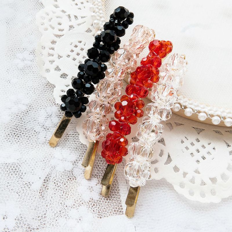 Youyo Kẹp Tóc Hợp Kim 5 Màu Hình Hoa Bốn Cánh Cho Nữ